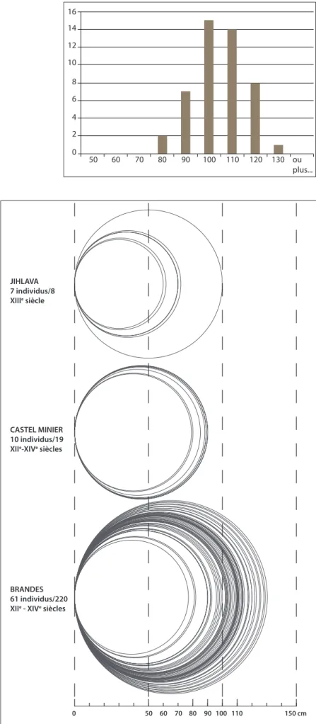 Fig. 7. Diamètres estimés des meules  (2013-2014).