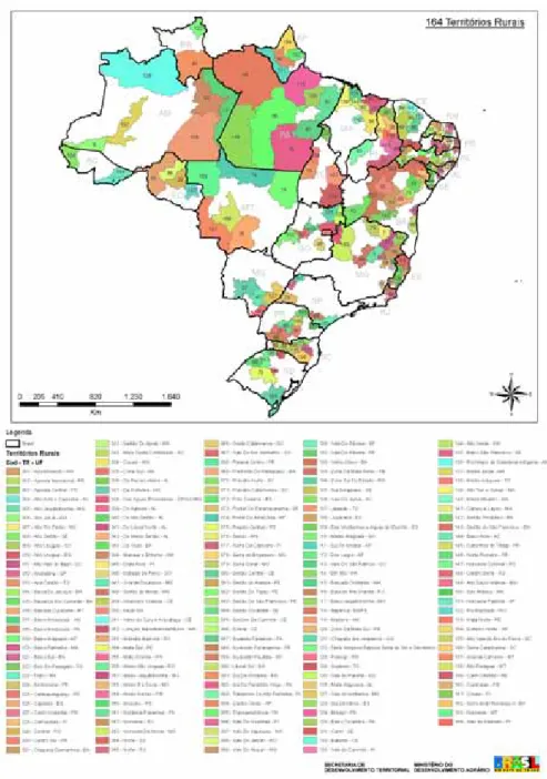 Figura 1 – Mapa dos territórios rurais no Brasil             