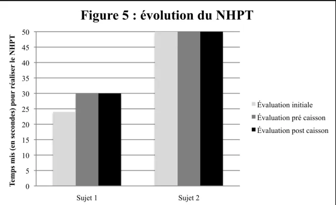 Figure 5 : évolution du NHPT 