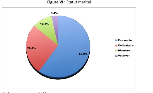 Figure VI : Statut marital 