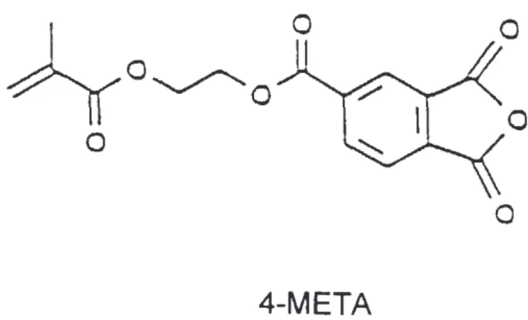 Figure 21: structure du monomère 4-methacryloyloxyethyl   trimellitate anhydride 
