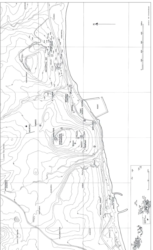 Figure 3: Plan du site d’Amathonte. I. Athanassiadi, © Archives EFA