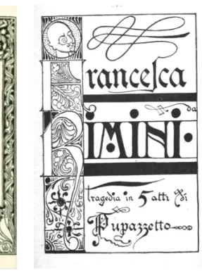 Fig. 1. Francesca da Rimini, Milan, Treves, 1902,  incisioni di Adolfo De Carolis.