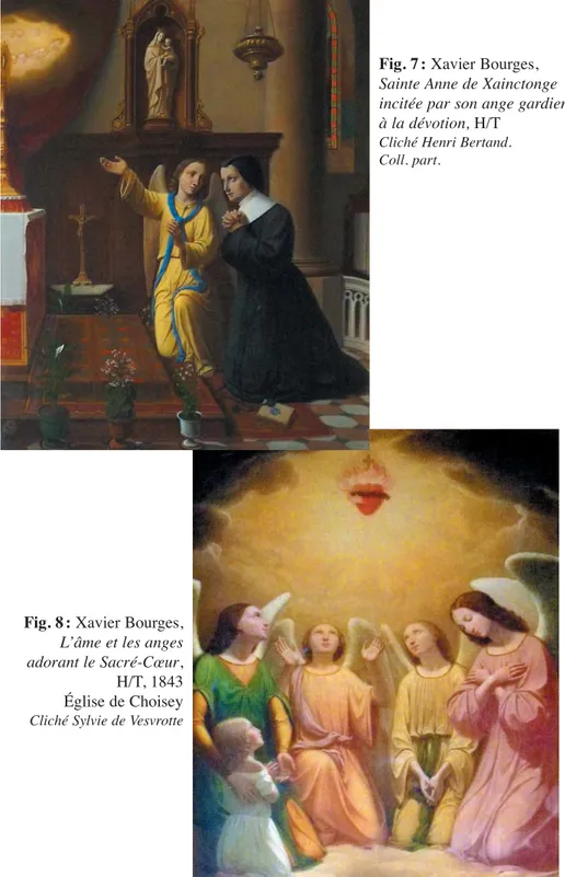 Fig. 7 : Xavier Bourges, Sainte Anne de Xainctonge incitée par son ange gardien à la dévotion, H/T