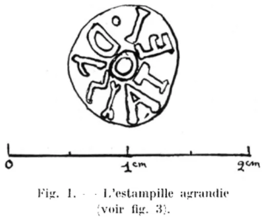 Fig.  1.  —  L'estampille  agrandie  (voir  fig.  3). 