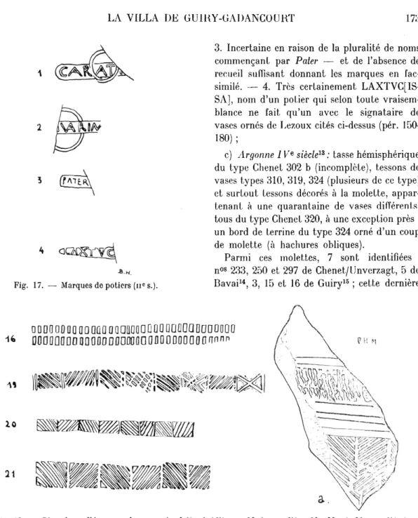 Fig.  17.  —  Marques de potiers (ne s. 