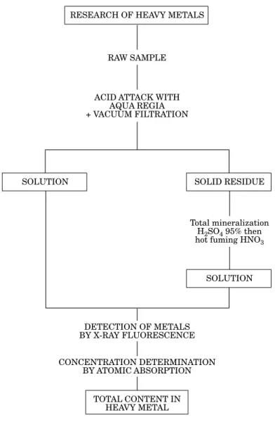Fig. 5. Procedure for the heavy metal determination.