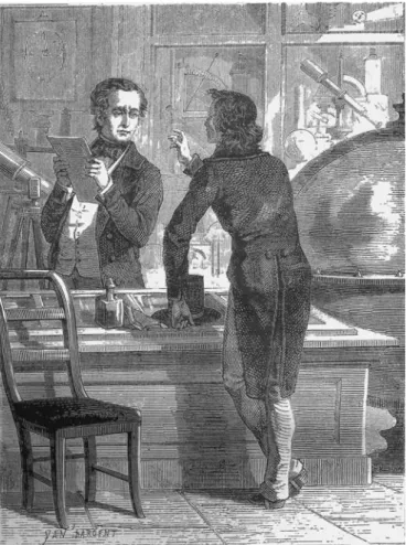 Fig. 1. “Un inventeur inconnu”, illustration de Yan’ Dargent,  Les Merveilles de la science, 1868 (coll