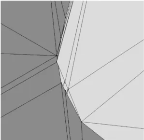 Fig. 17 Maintaining geometry of the parts after re-meshing, gap created by tessellations and maintained after re-meshing