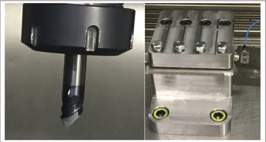 Figure 2.7 Tool breakage due to uneven surface of the workpiece in ﬁrst path