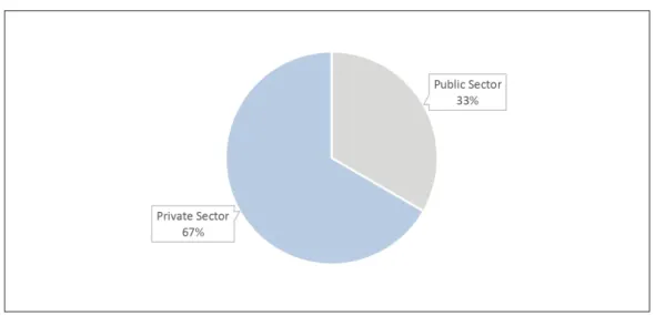 Figure 3.2 The business sectors of the participants in the interviews