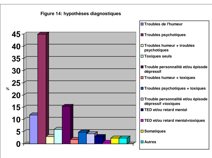 Figure 14: hypothèses diagnostiques  