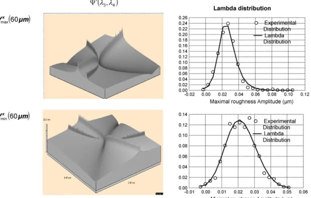 Fig. 10. 3D view of the values of the function Ψ (λ 3 ,λ 4 ) for the lambda distribution associated with Y max x (60 ␮ m) and Y min x (60 ␮ m)