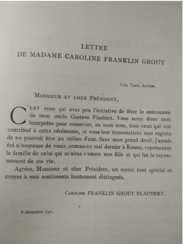 Figure 10 : Lettre de Caroline du 8 décembre 1921.  