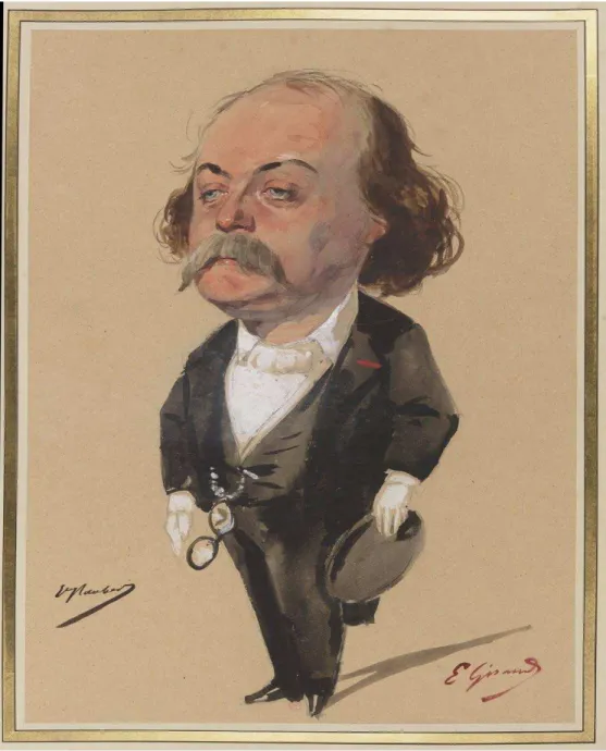 Figure 1 : Portrait du peintre Eugène Giraud représentant Flaubert aux  soirées du Louvre
