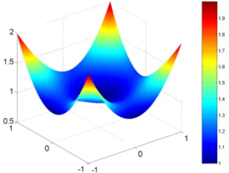 Figure 1: Function ψ for the second problem, Eq. (8).