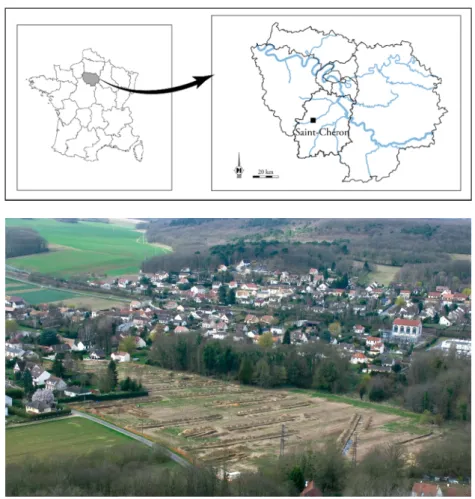 Fig. 1 : Saint-Chéron. Situation  géographique. 