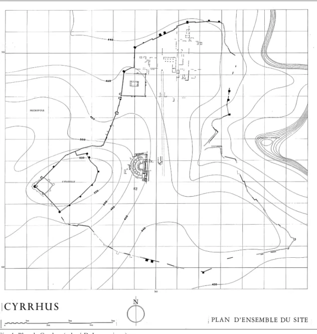 Fig. 1: Plan de Cyrrhus (relevé D. Longepierre).