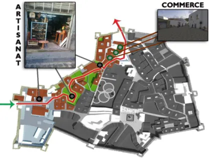 Figure 9. Circuit artisanat / commerce  Crédits : Adjeroud Heythem 2016 