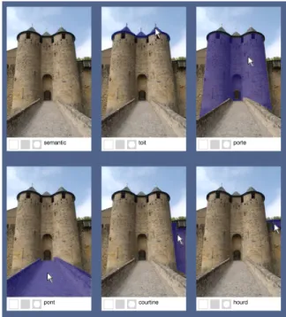 Fig. 4: interactive image displays different semantic of the object 