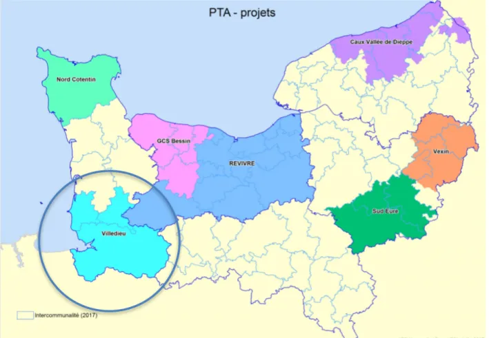 Figure 2 : Carte des PTA Normands
