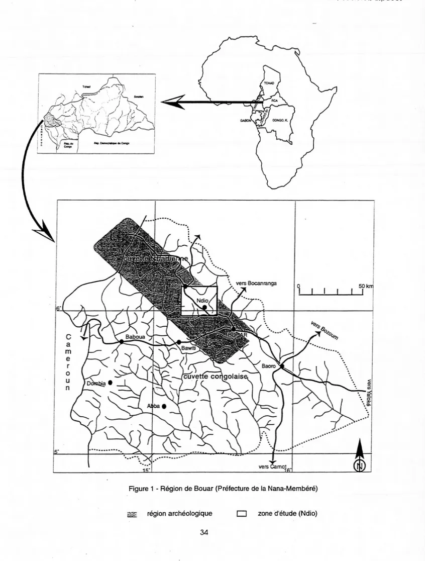 Figure 1  - Région de Bouar (Préfecture de la Nana-Membéré) 