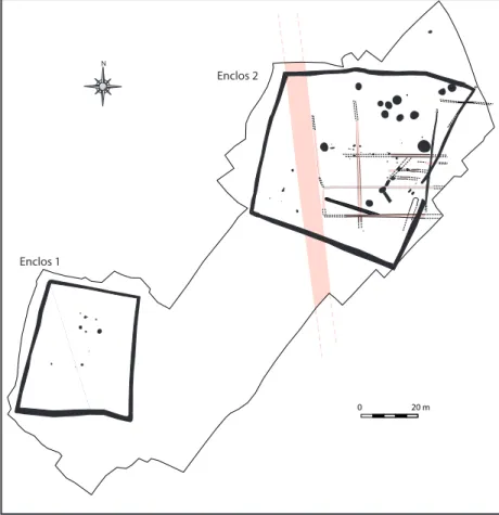 Figure 2 – Voves- Plan des structures archéologiques