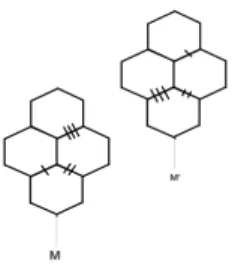 Figure 4. Example of parallel meshes M and M ′ with planar faces. Meshes are combinatory equivalent and corresponding edges are parallel.