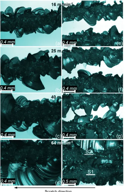 Fig. 4. Optical micrographs of (a–d) SST and (e–h) TST (d s ¼ 800 μm).