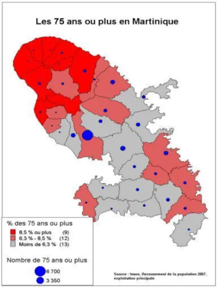 Figure 2. Les 75 ans et plus en Martinique 7