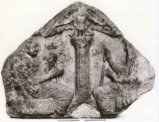 Fig. 8 : Fronton de Xanthos, Londres, British Museum, B 289,  c. 470 a.C. (photo d’après FdX, II, pl