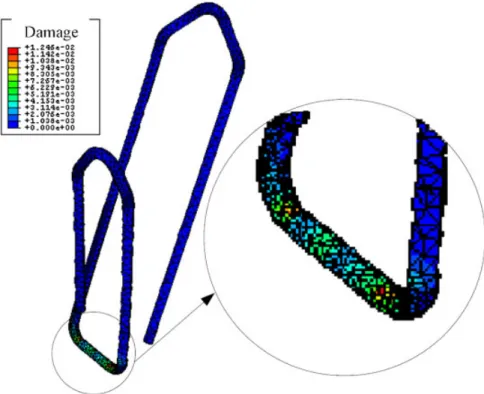 Figure 6. Damage after 1 opening cycle