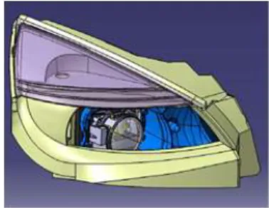 Figure 3  Final assembly DMU of the directional headlight 