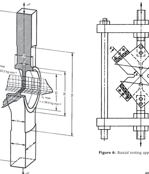 Figure 6: Biaxial testing apparatus for uniaxial loading [7]
