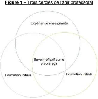 Figure 1 – Trois cercles de l'agir professoral 