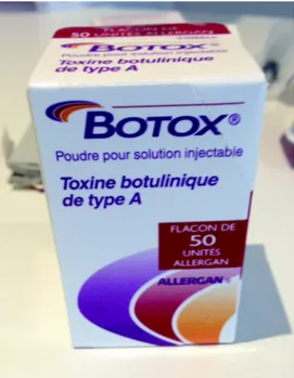 Figure 9. Toxine botulique type Botox® (photo du service) 