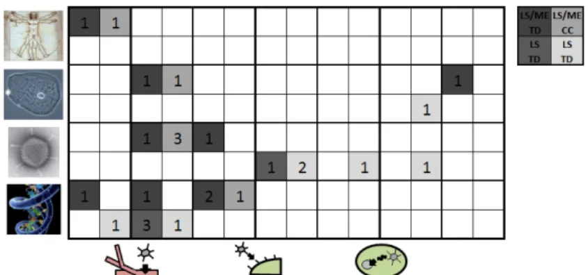 Figure 1: Categorization of solution concepts in a matrix combining systemic and processual categorization 