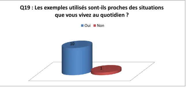 Figure 20 : Réponses à la question n°19 