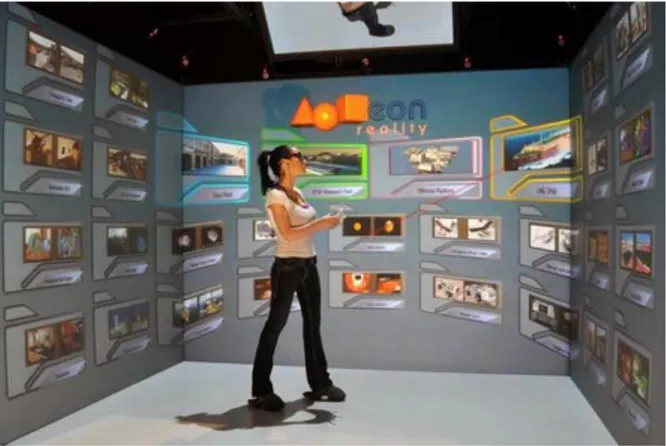 Figure 4. iCube (salle immersive de réalité virtuelle) de  l’entreprise EON REALITY  