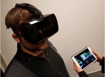 Figure 13 - A user of 3D AV explore, running the virtual  reality mode 