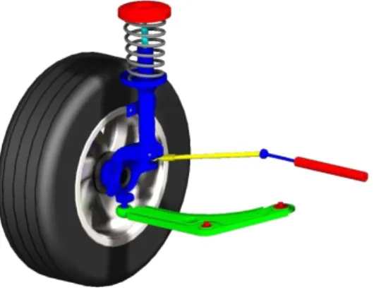 Figure 1. Suspension assembly showing the suspension arm 