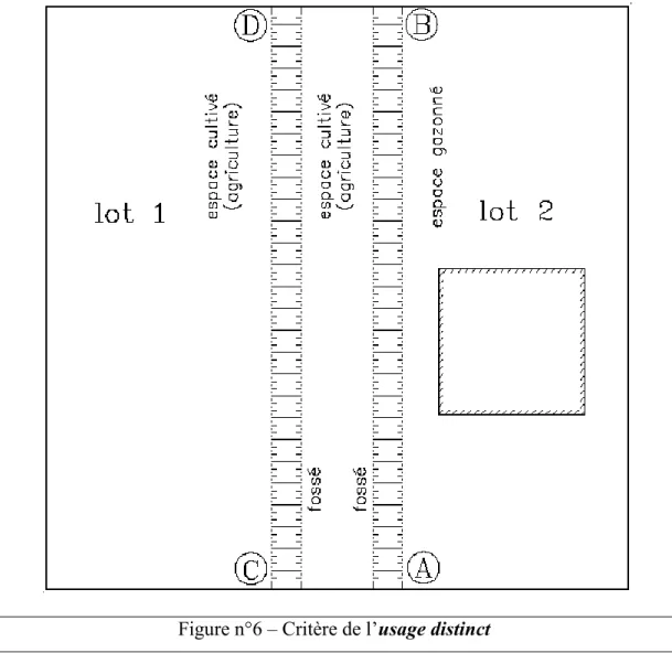 Figure n°6 – Critère de l’usage distinct 