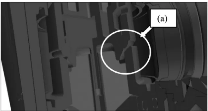Fig. 3. Flush valve geometry (cut 3/4 view).