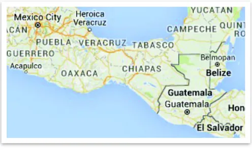 Figure 14. Carte d'Amérique Centrale [6]