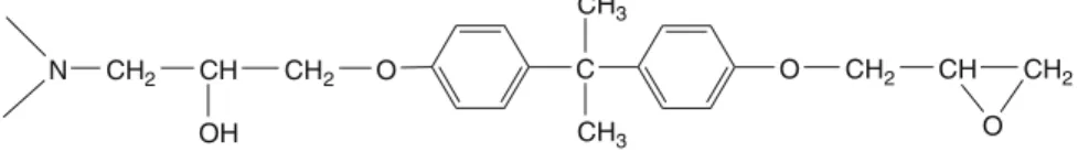 Fig. 8.12 Dangling chain in an epoxide-amine network containing an excess of epoxide