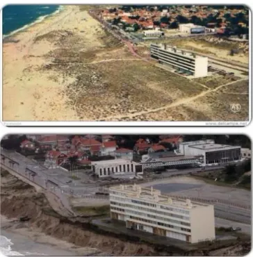 Figure 13 Immeuble le Signal à Soulac-sur-Mer avant 1967 et  après 2014 (Sudouest) 