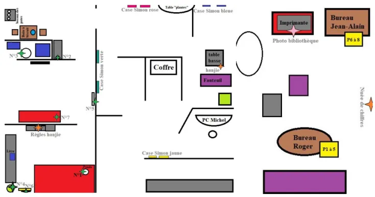 Figure 12 : Plan de la zone de jeu 