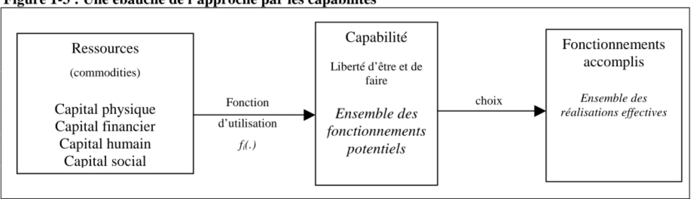 Figure 1-3 : Une ébauche de l’approche par les capabilités 