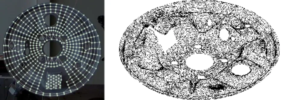 Figure 7 : Test wireframe (left) and FEM geometry (right) 