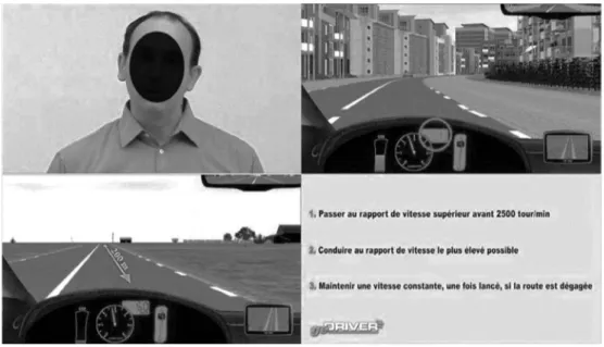 Fig. 4. Screen Captures (from left to right, top to bottom: a, b, c, d) of the training videos.
